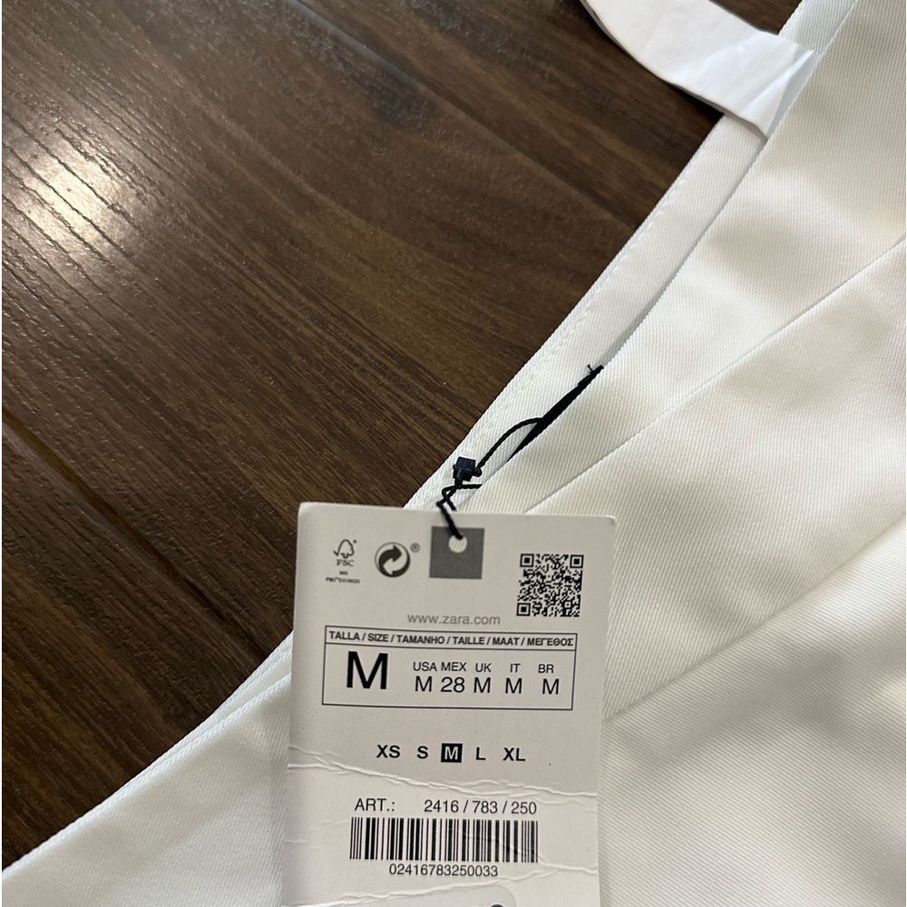 Zara White Wide-Leg Pants - Picture 5 of 5